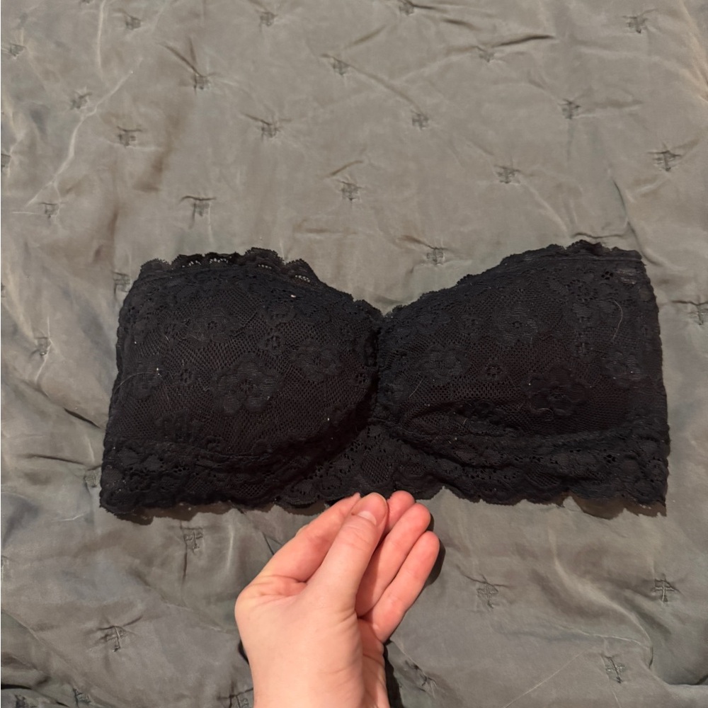 Saint Eve Lace Bandeau Bra - Black